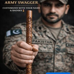 Handcrafted Walnut Wood Army Swagger Stick