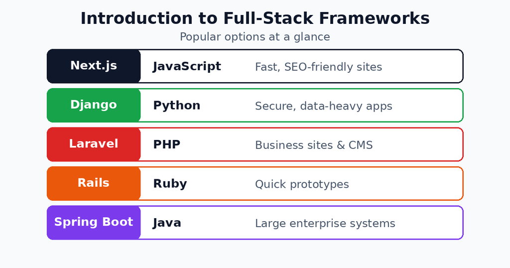 Full-stack frameworks: 7 easy steps to learn, compare and choose one