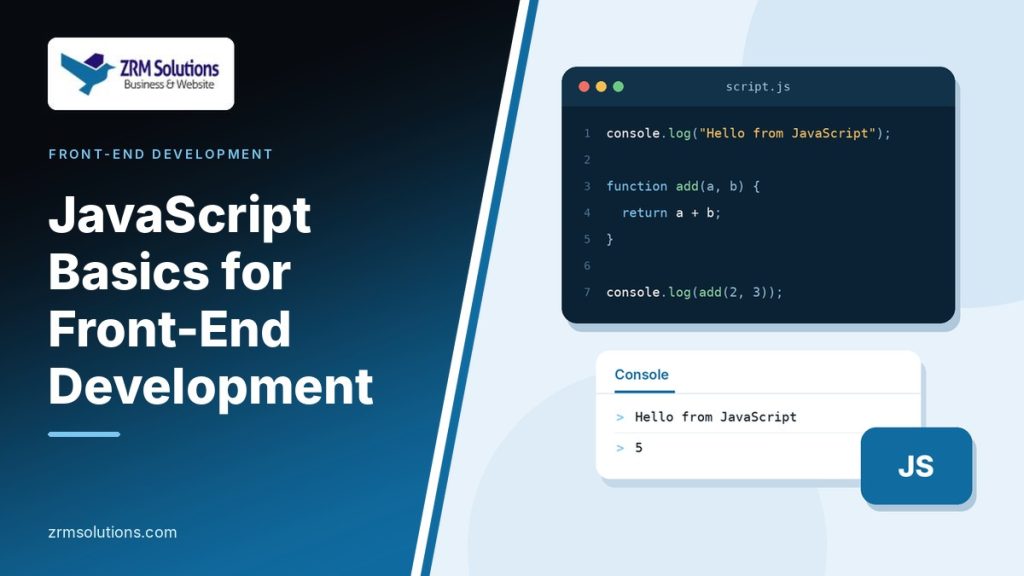 JavaScript basics: a script file and its output in the browser console