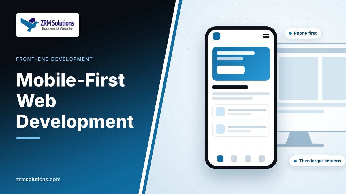 Mobile-first web development: a phone layout designed before the desktop version